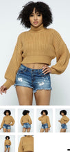 Load image into Gallery viewer, Turtleneck crop Sweater