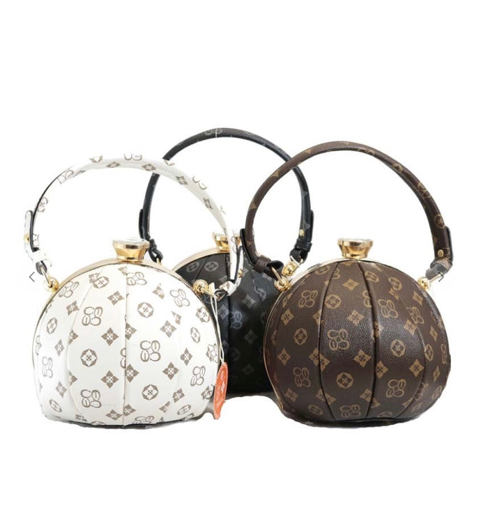 Monogram mini ball satchel