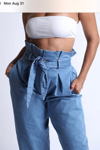 Oversized denim pants